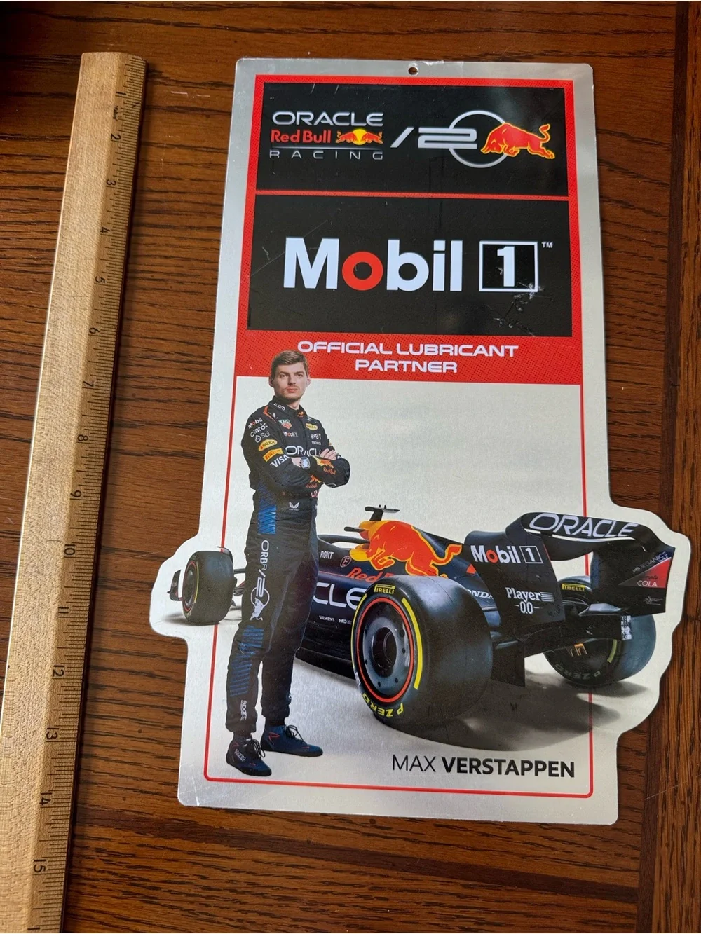 Oracle Red Bull Racing Max Verstappen Mobil 1 Metal Sign Max VERSTAPPEN